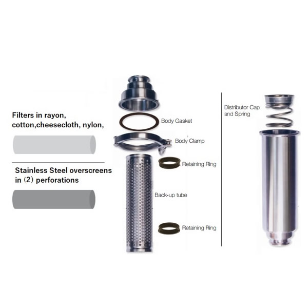 Inline Strainers Spare Backup Tube